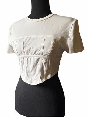 Structured Corset Crop Top 🤍